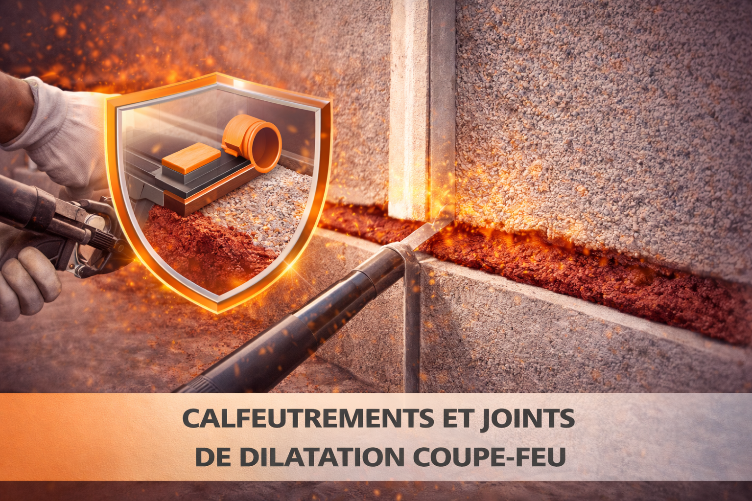 Pose de joints de dilatation coupe-feu bâtiment